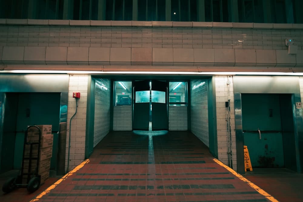 Corredor de acesso a câmaras frias